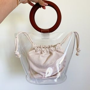 Geometric PVC Mini Tote Bag